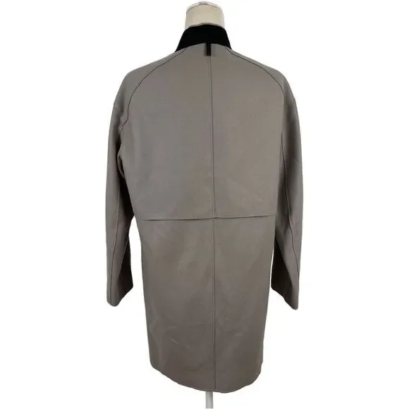 New Rag & Bone Clifton Virgin Wool Snap Coat Jacket Light Grey Size 4 Preppy Job - Picture 11 of 16